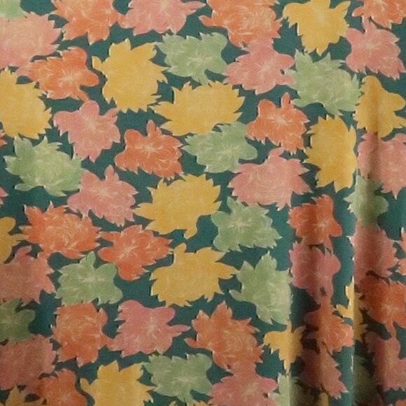 LULAROE MULTI FALL FLORAL SHORT SLEEVE ROUND NECK TUNIC TOP SIZE XXS - Picture 4 of 10